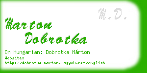 marton dobrotka business card
