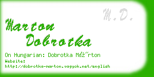 marton dobrotka business card